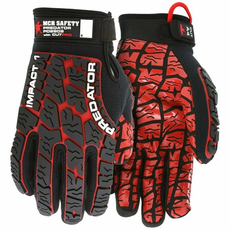 MCR SAFETY Gloves, Predator Multi-Task CutPro Silicone, S PD2909S